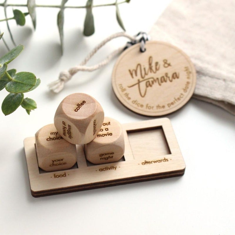 Personalized Anniversary Day date night dice - gift for him - gift for her