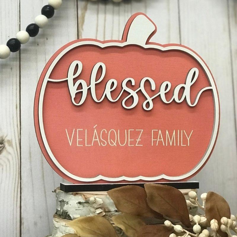 Family Name Personalized Pumpkin Sign