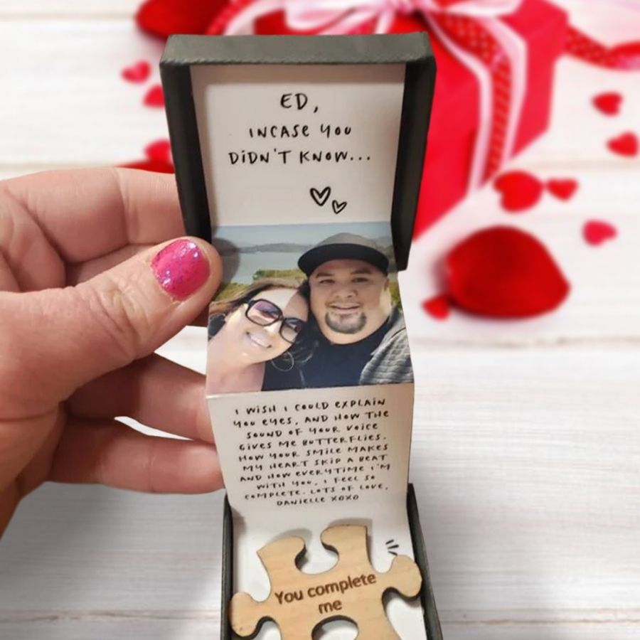 Personalized Pull Out Token Gift The Missing Piece - Couple Gift, Anniversary Gift