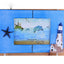 Blue Wooden Fish Shaped Photo Frame - Gift for Dad