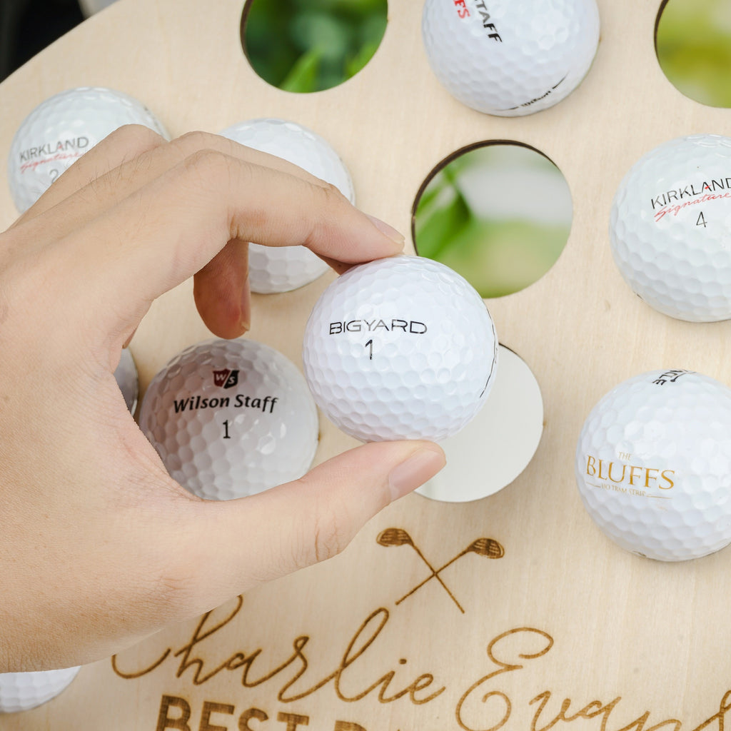 Personalised Golf Ball Wall Art Collector, Ideal Gift For any Golf pro