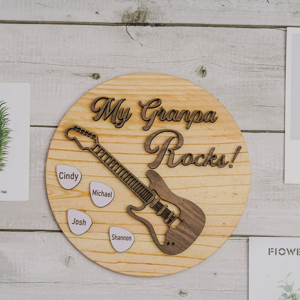 Personalized Guitar Wall Decor | Father's Day Gift