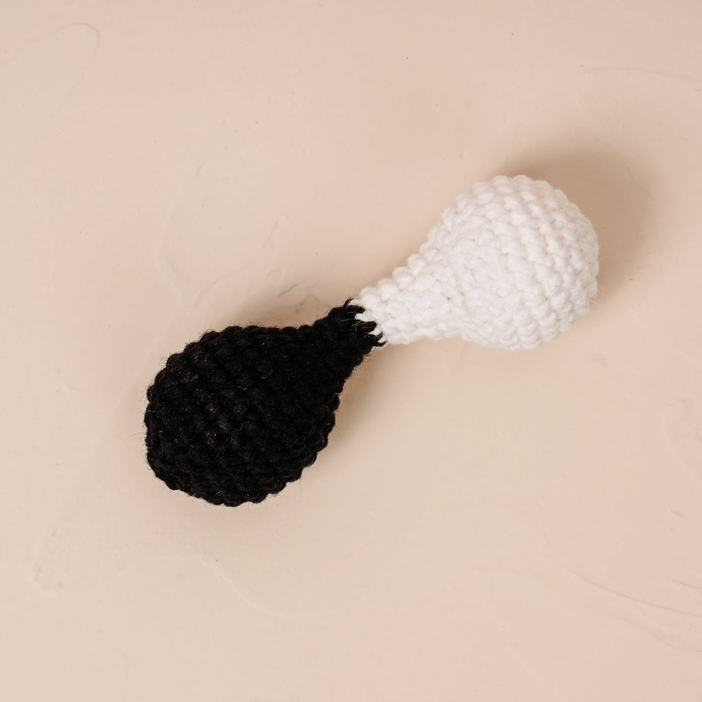 Crochet baby rattle with bell