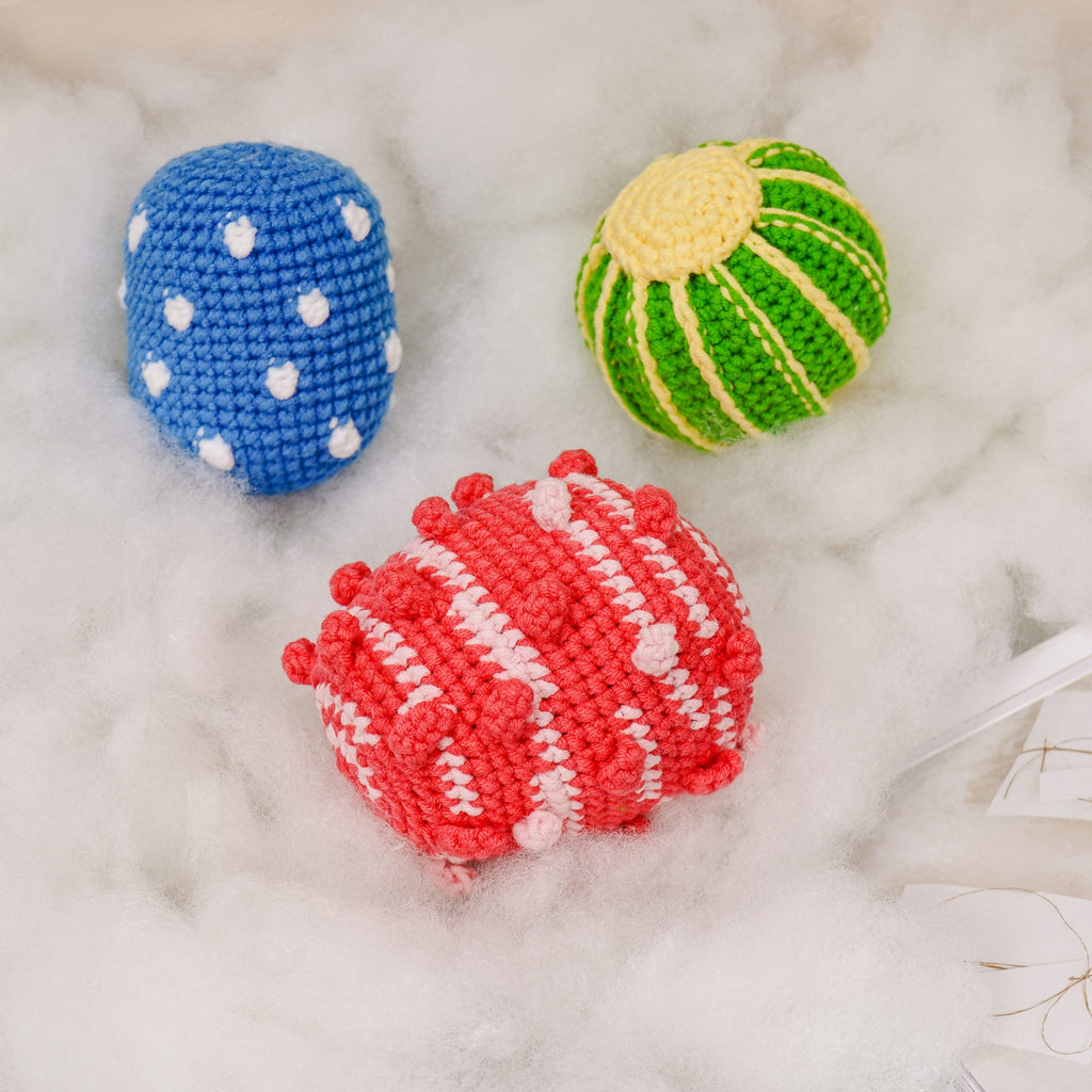 Set of crochet sensory balls