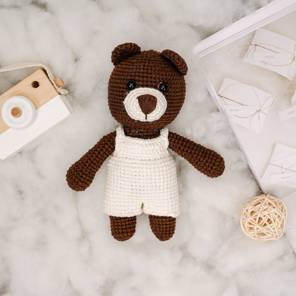 Brown bear crochet stuffed animal