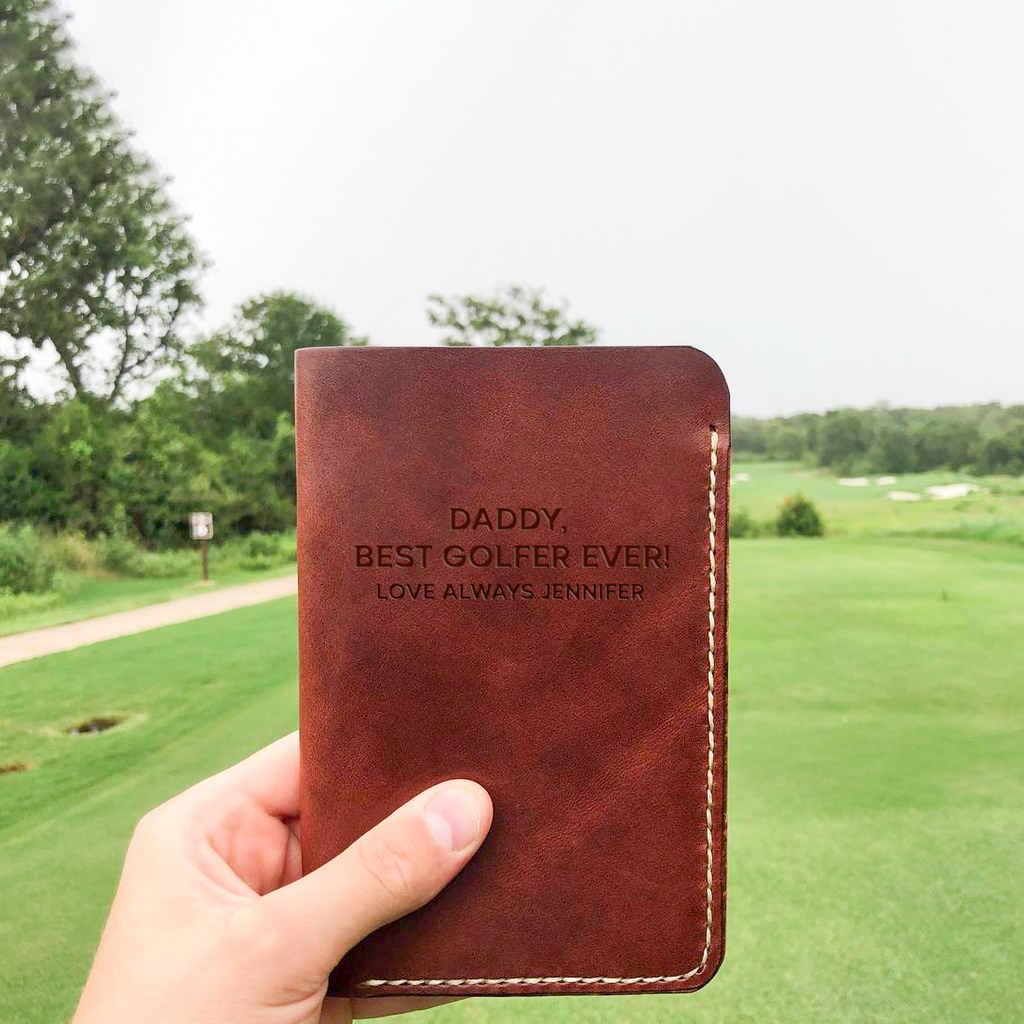 Personalized Golf Scorecard Holder - Golf Father's Day Gift