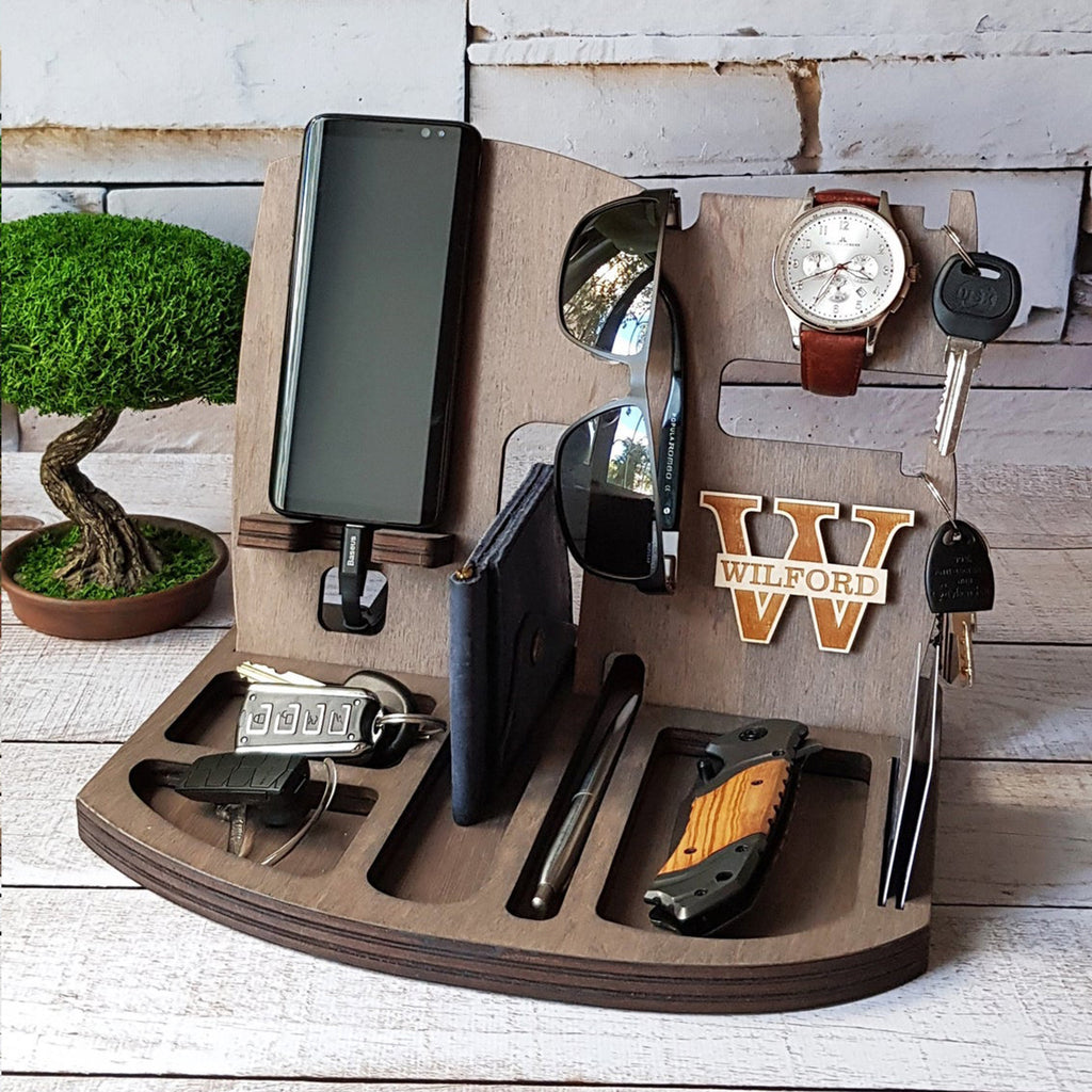 3D Men's Docking Station, Desk Nightstand Organizer, Father Day's Gift