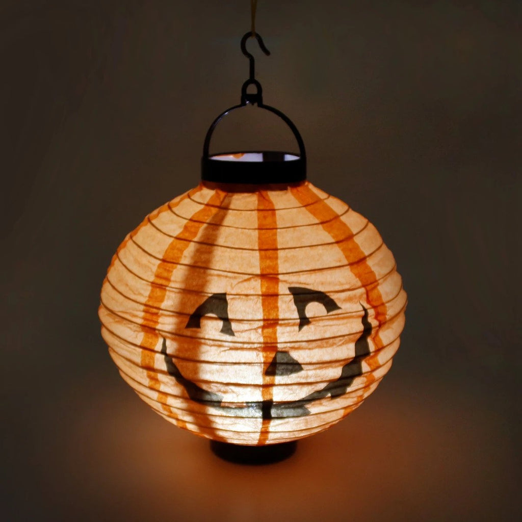 Halloween LED Paper Pumpkin Hanging Lantern