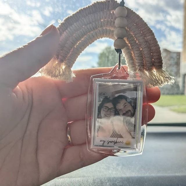 Personalized Car Charm Mirror - Couple Gift, Gift For Her And Him
