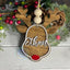 Santa's Reindeer custom Name Christmas ornament