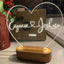 Custom Heart Night Light - Couple Gift, Anniversary Gift