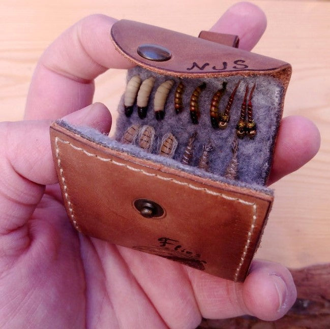 Leather Fly Fishing Wallet, Pouch - Unique Father's Day Gift