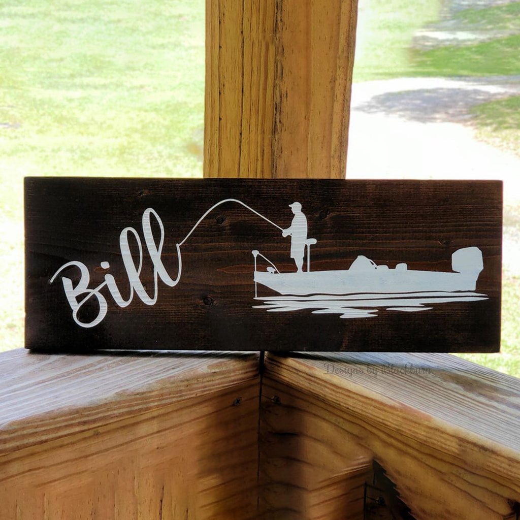 Personalized Family Name Sign - Fishing Sign