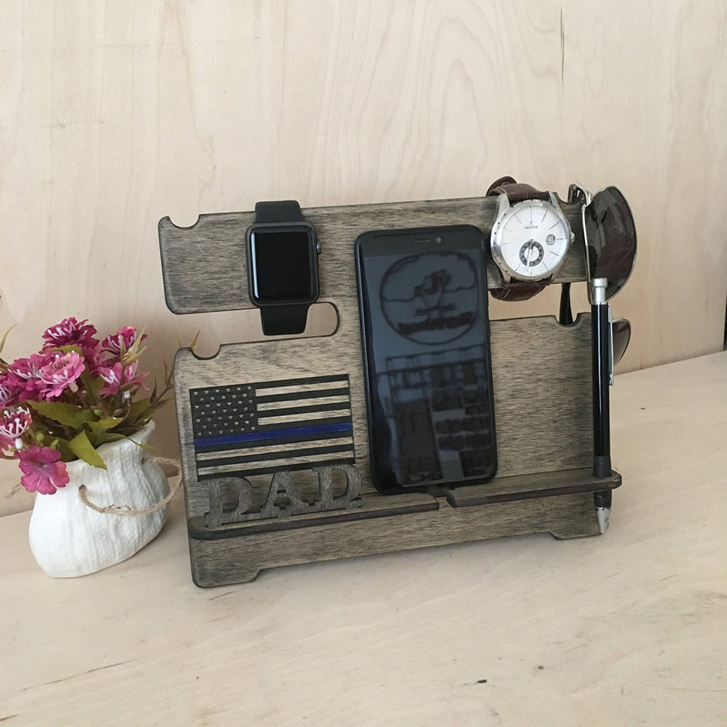 Docking Station with America Flag and 3D Letters - Father's Day gift