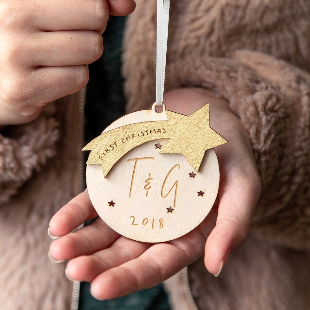 Personalised First Christmas Star Ornament - Baby First Christmas
