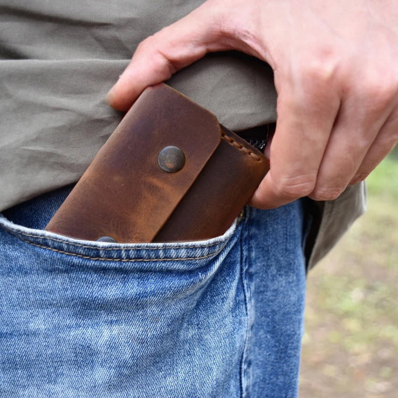 Personalized Front Pocket Leather Wallet - Wallet for Men