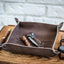 Personalized leather catchall tray - Fathers day gift, Gift for men
