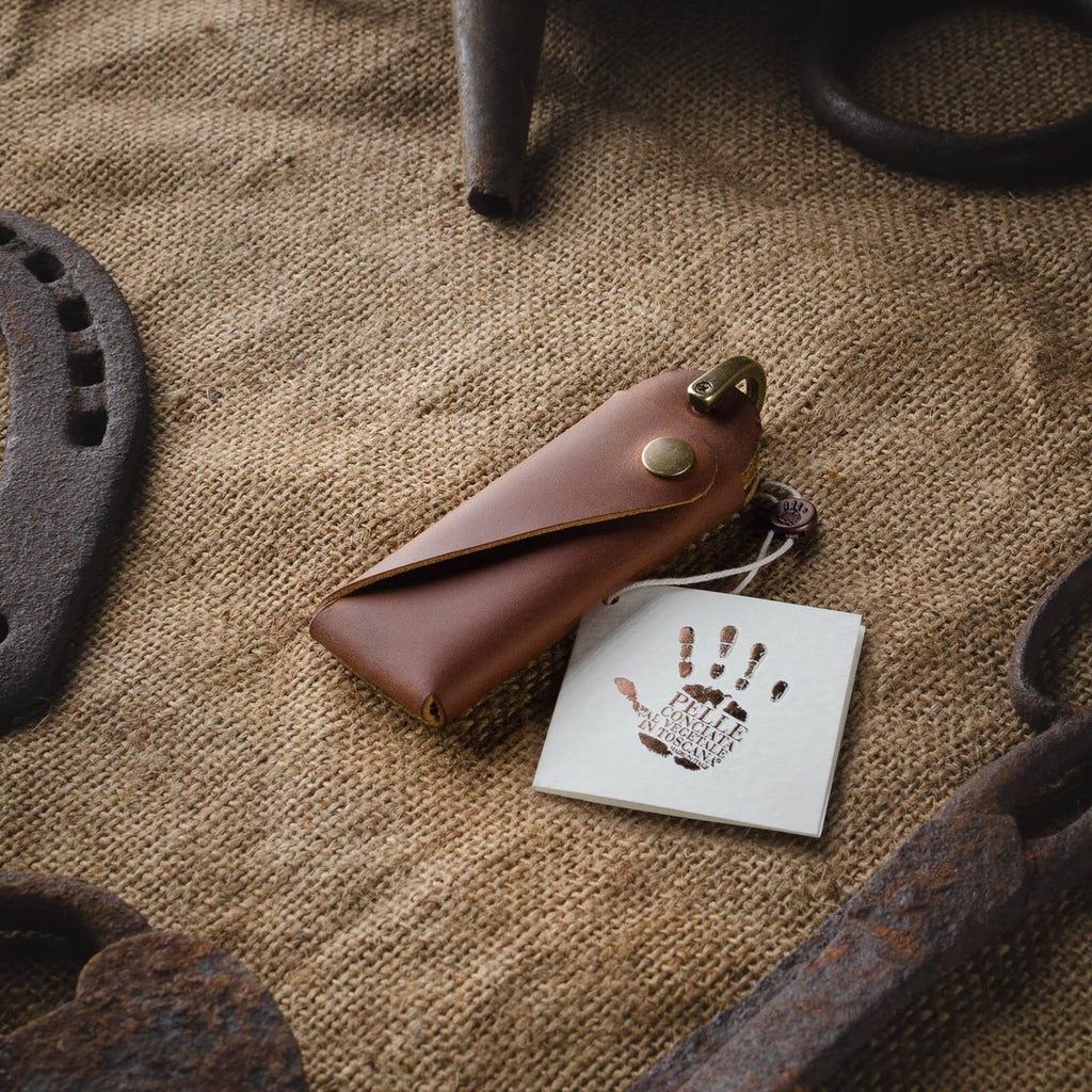 Minimalist Key Holder, Leather Keychain - Unique Gift for him