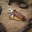 key holder, leather keychain, keychain, leather gift
