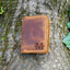 Personalized Minimalist Vertical Leather Bifold Wallet - Handwriting Wallet