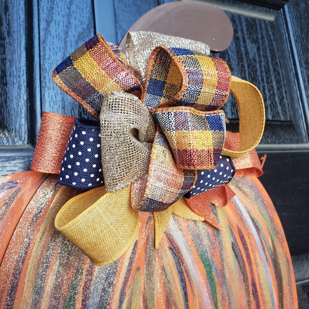 Thanksgiving Wreaths for Front Door, Fall Pumpkin Front Door Sign