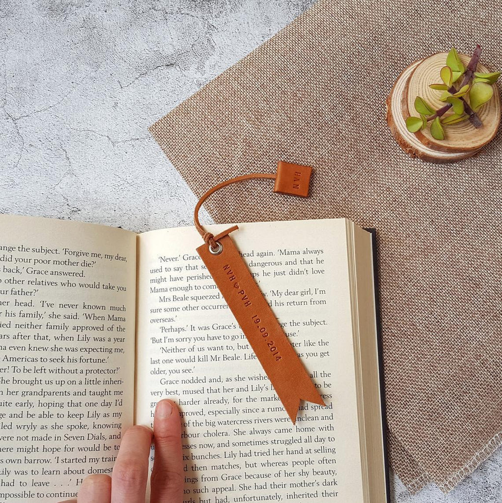 Personalised Leather Bookmark | Handmade Father's Day Gift