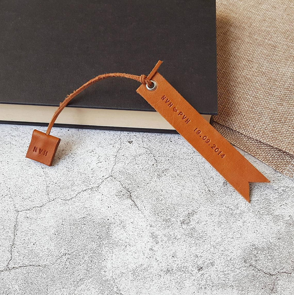 Personalised Leather Bookmark | Handmade Father's Day Gift