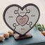 Mother's Day family heart puzzle sign - Personalized gift for mom, grandma