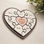 Mother's Day family heart puzzle sign - Personalized gift for mom, grandma