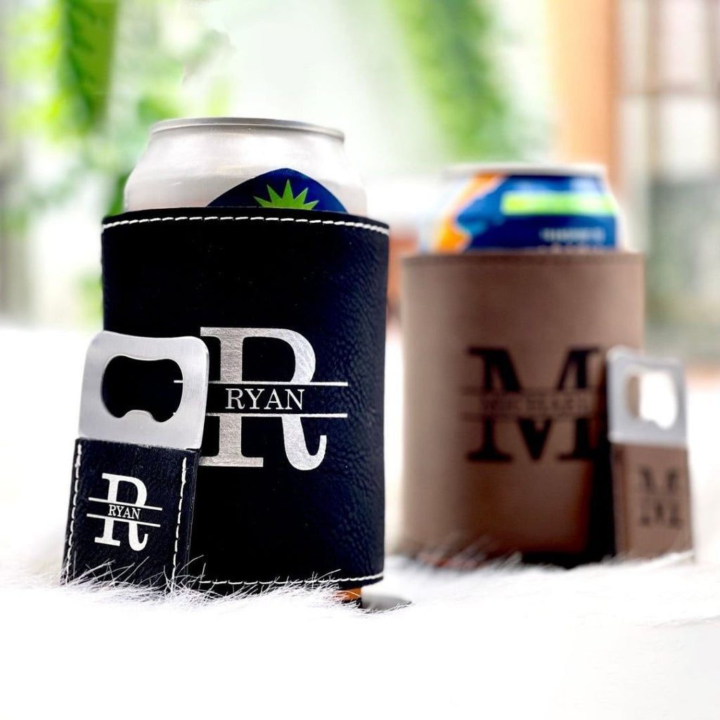 Personalized Can & Bottle Cooler with Bottle Opener - Father's Day Gift