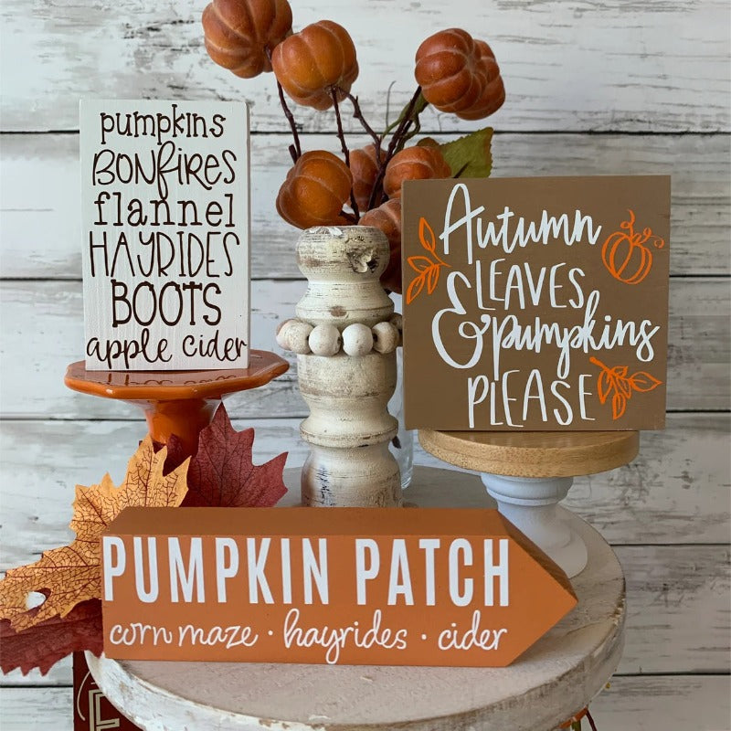 Fall Tiered Tray Decor Bundle - Thanksgiving Decoration