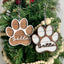 Custom Shiplap Pet Paw Ornament, Pet Memorial Christmas Ornament