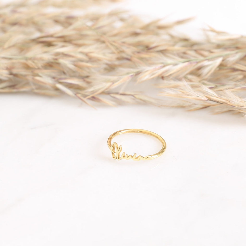 Personalized Handwrite Name Ring