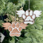 Custom Shiplap Pet Paw Ornament, Pet Memorial Christmas Ornament