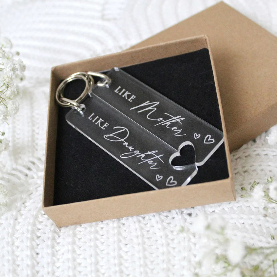 Like Mother Like Daughter Keychains Set - Gift For Mom