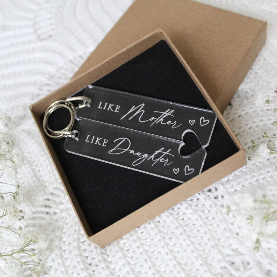Like Mother Like Daughter Keychains Set - Gift For Mom