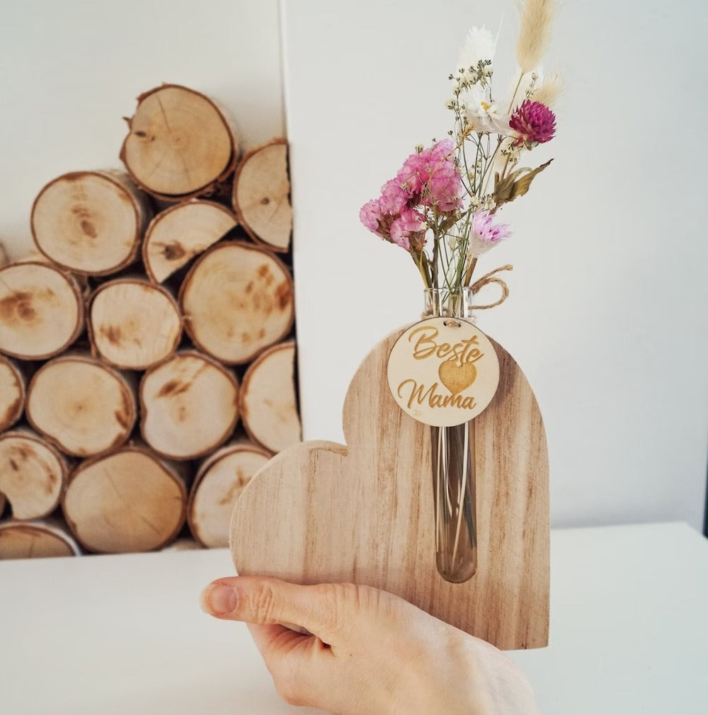 Dried Flower Bouquet In Test Tube - Gift For Mom