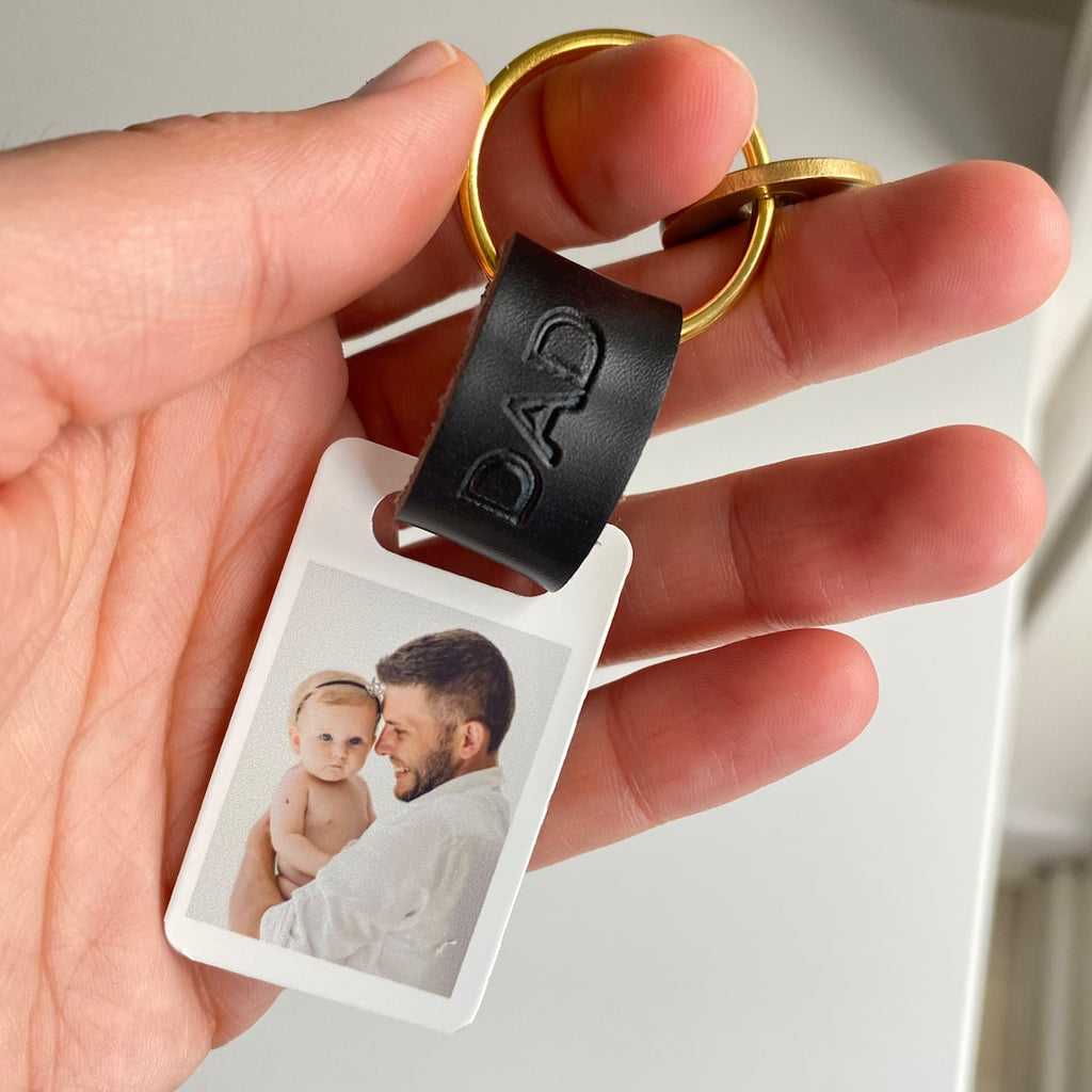 Personalised Dad Photo Keyring - Father's Day Gift For Him