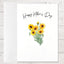You Are My Sunshine With Sunflower Card - Handprint Sign - Gift For Mom