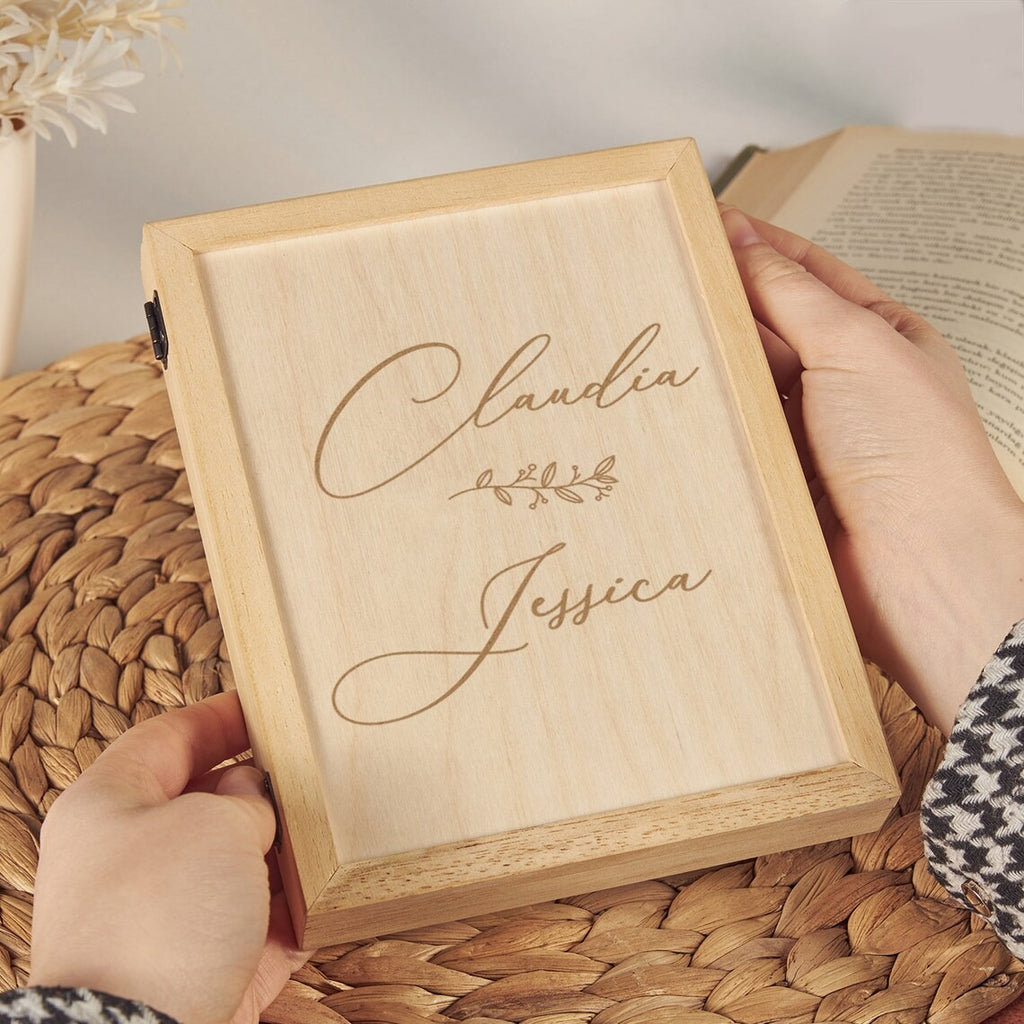 Personalized Picture Frame Wood Box - Gift For Mom