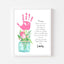 Tulip Handprint With Letter For Mother, Grandma - Handprint Sign - Gift For Mom
