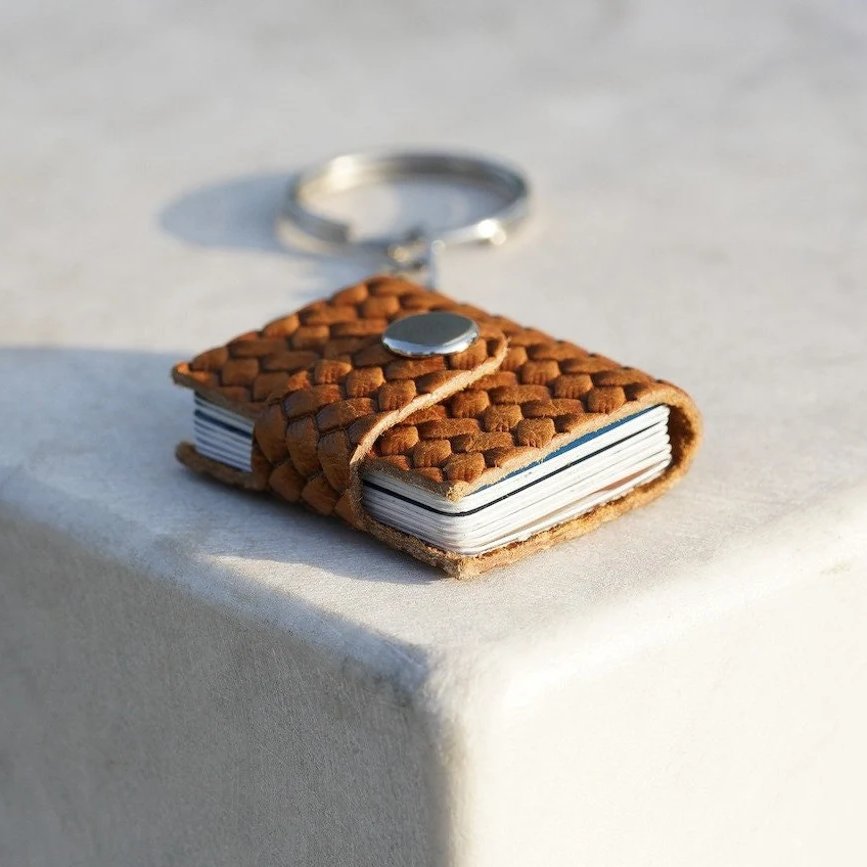 Mini Book Photo Album Leather Keychain - Personalized Gifts for Family  Friends