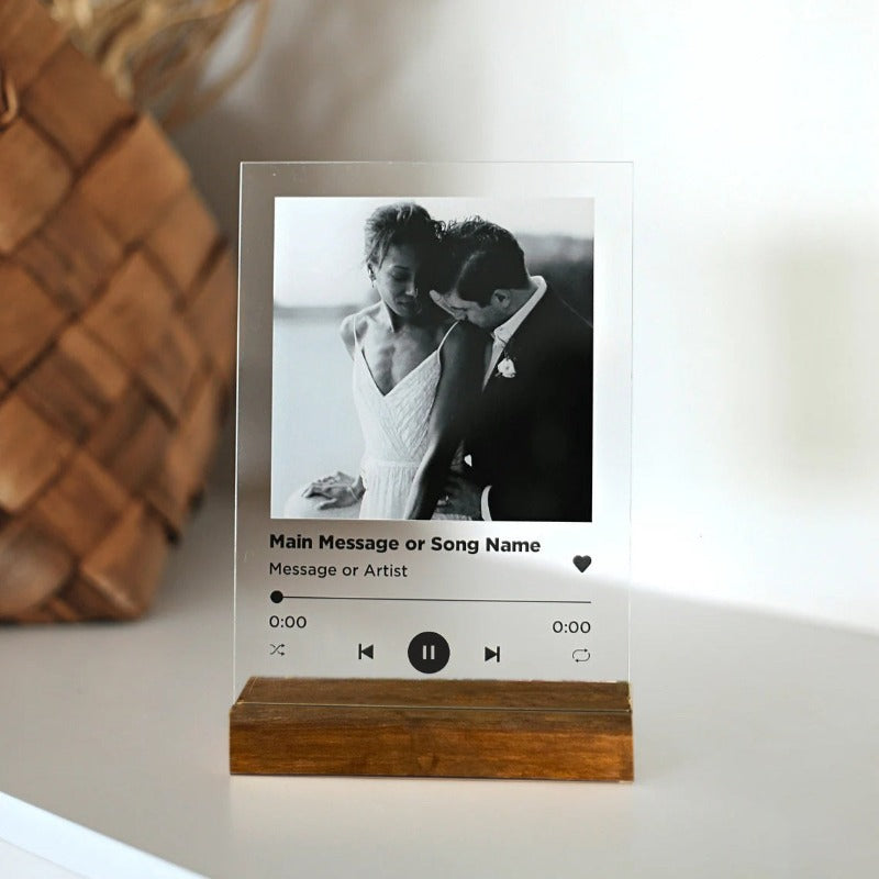 Custom Acrylic Song Plaque Couples Gift - Special Gift for Her for Him