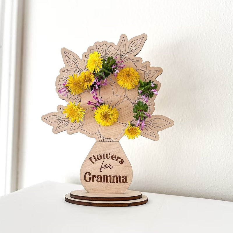 Flowers For Gramma - Flower's Holder - Customized Gift For Mom