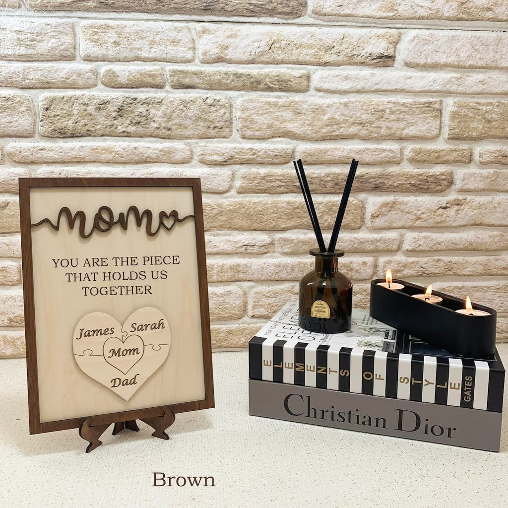 Personalized Wooden Family Name Puzzle Frame - Mother's Day Gift