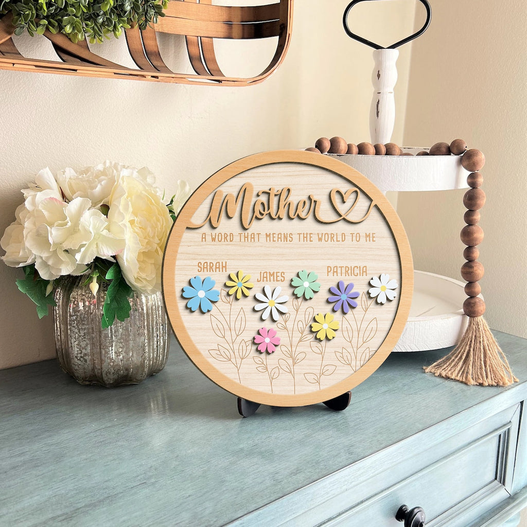 Personalized Mom Sign With Kids Names