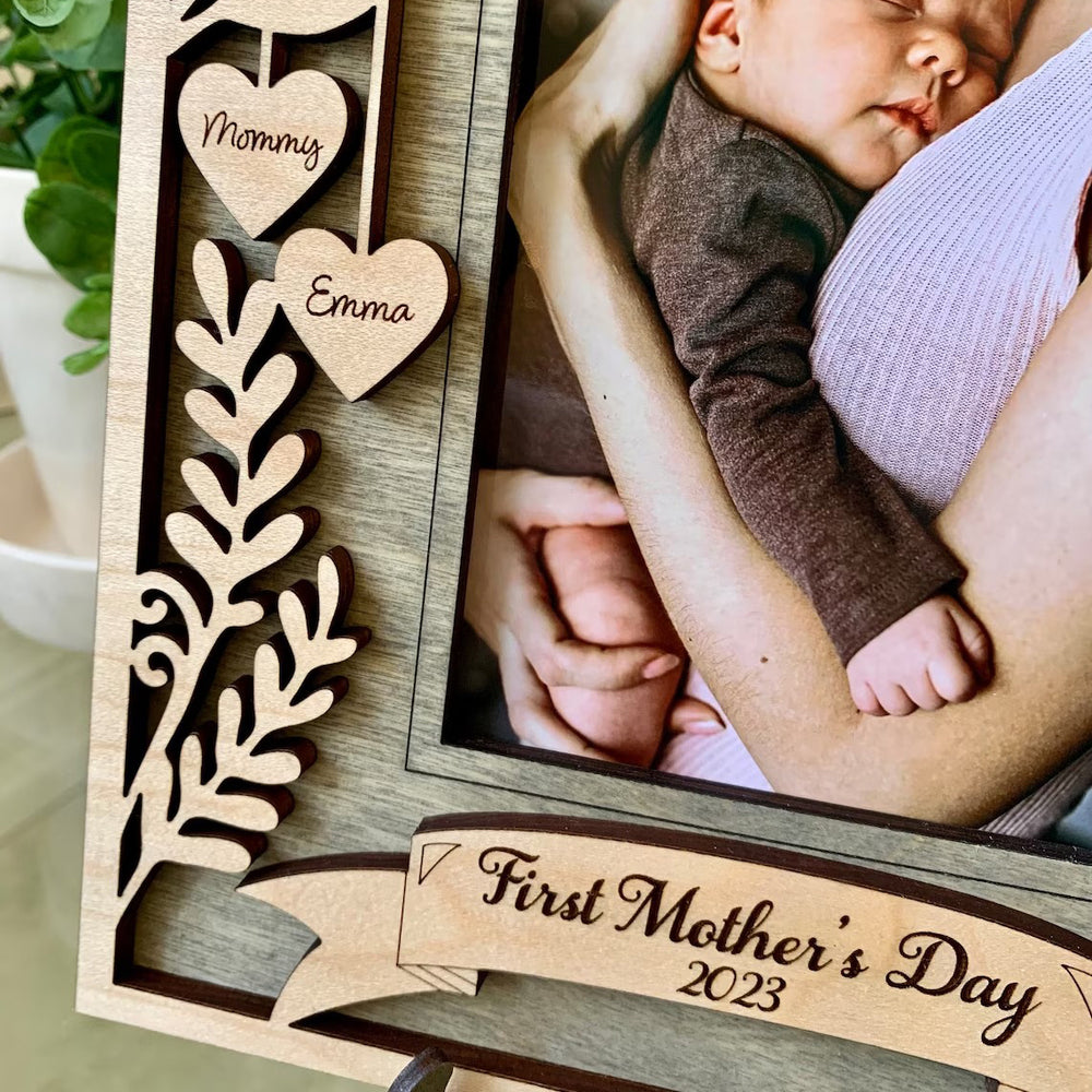 Personalized Wooden Frame For New Mom