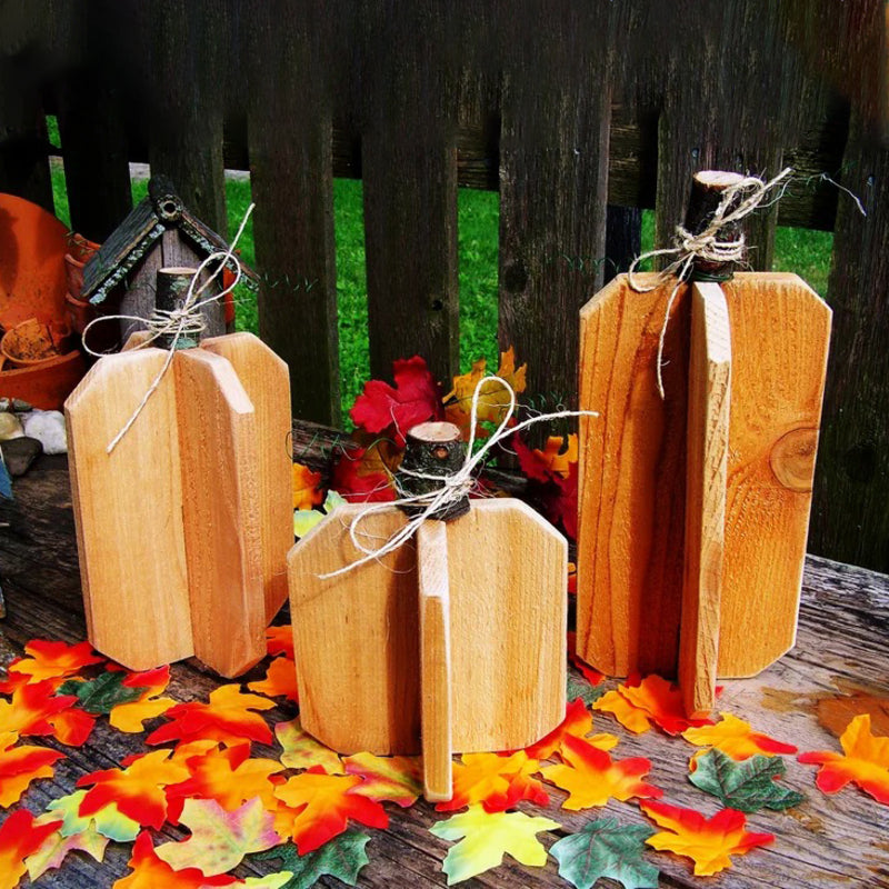 Rustic Wood Pumpkins - Halloween & Thanksgiving Decoration