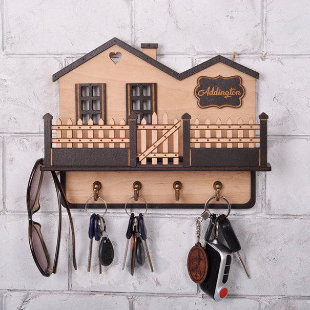 Personalized Key Holder - Key Hanger for Wall