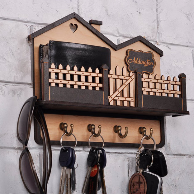 Personalized Key Holder - Key Hanger for Wall